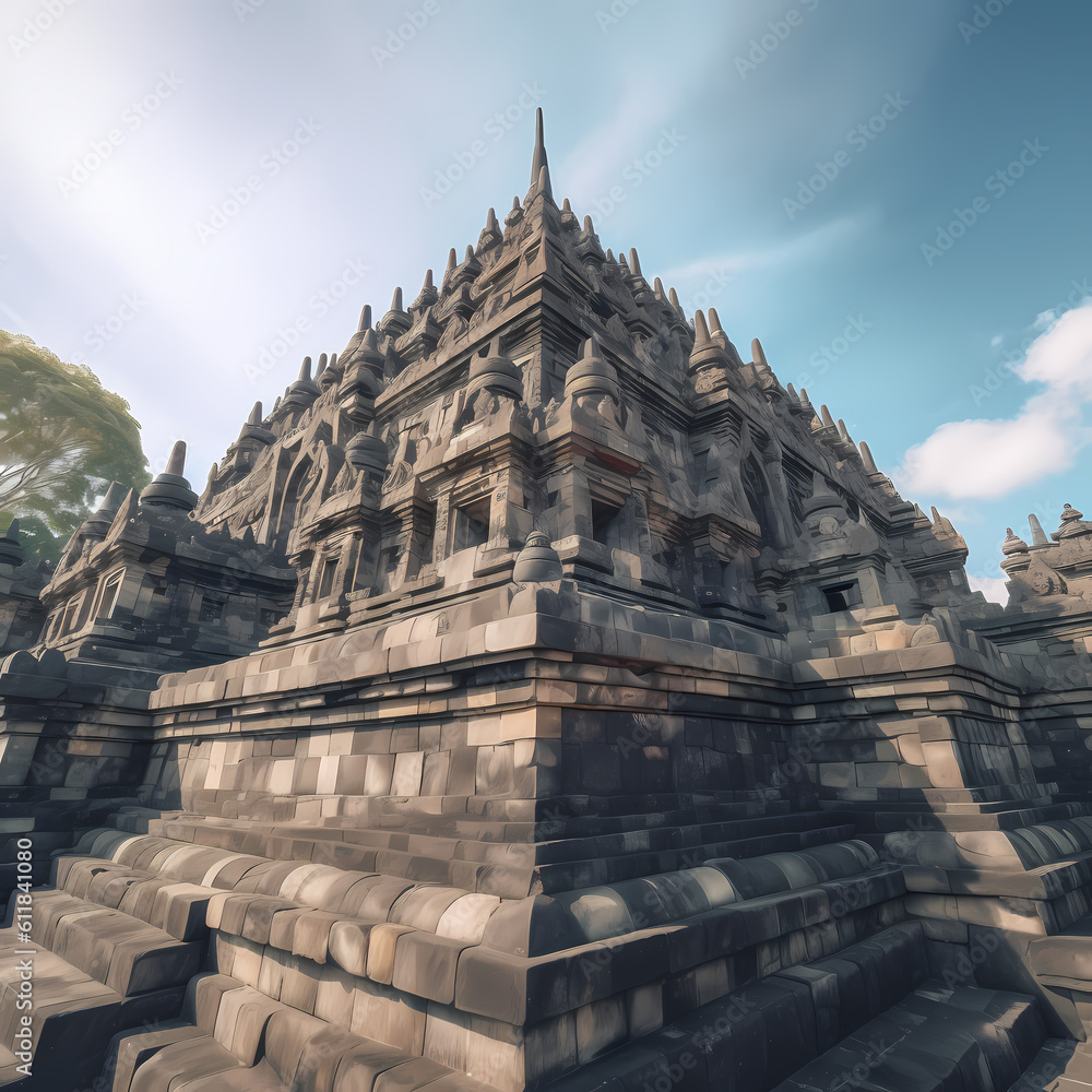 Borobudur Temple. Generative AI