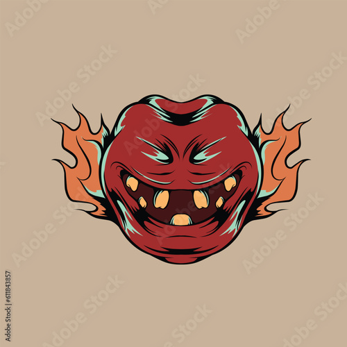 monster art vector illustration suitable for branding needs and so on photo