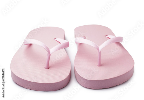 Pair of pink flip flops for...