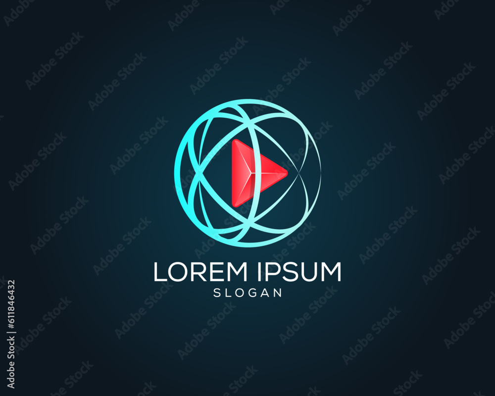 Modern technology network logo illustrations Modern technology network logo illustrations