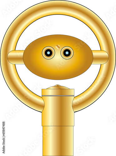 Golden tourist viewfinder binoculars