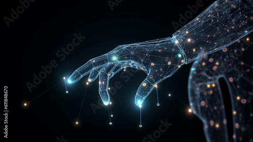 AI、機械学習、AIチャット、先見の明のあるビジネスマンが、未来のデジタルテクノロジー時代の戦略立案ディープラーニングの科学と技術GenerativeAI photo