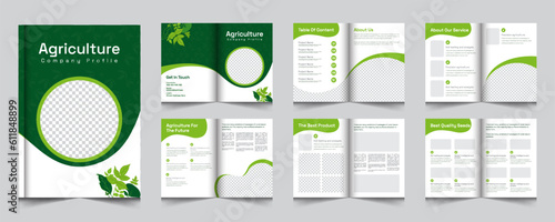 Agriculture project brochure design template, annual report brochure flyer design,  vector illustration eps 10