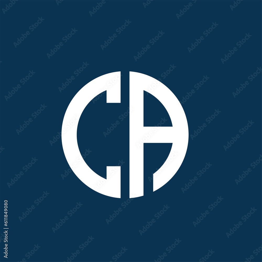 the letters CA. vector logo monogram alphabet minimalist design the letters CA. vector logo monogram alphabet minimalist design