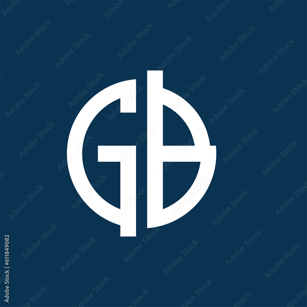 Fototapeta premium the letters GB. vector logo monogram alphabet minimalist design 