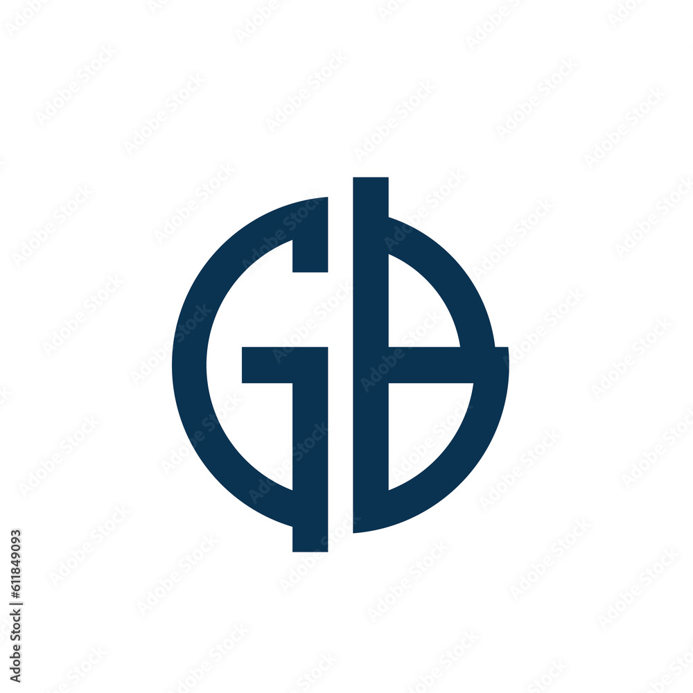 the letters GB. vector logo monogram alphabet minimalist design the letters GB. vector logo monogram alphabet minimalist design