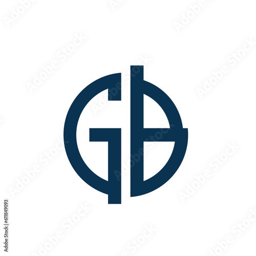 the letters GB. vector logo monogram alphabet minimalist design 