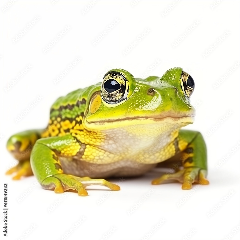 Frog isolated on white background, Generative AI Frog isolated on white background, Generative AI