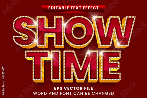 Luxury red 3d editable vector text effect