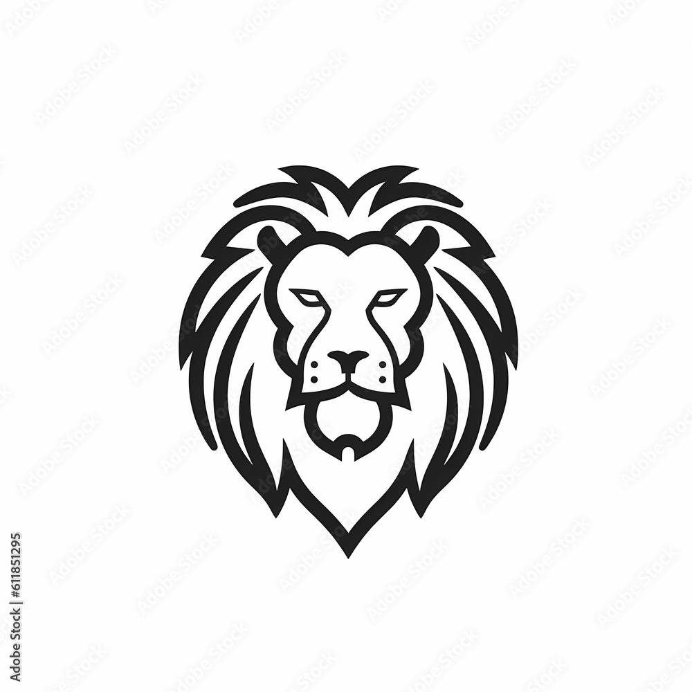 Lion Logo. Generative AI