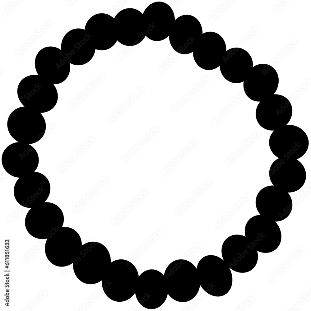 Obraz premium silhouette of a band of pearls