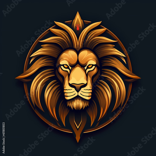 Lion Logo. Generative AI