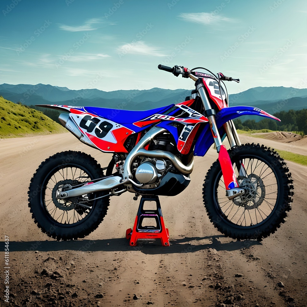 rally race dirt bike at dirt road, generative art by A.I. rally race dirt bike at dirt road, generative art by A.I.