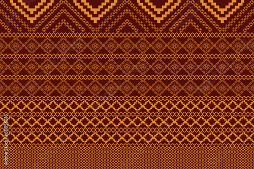 Ethic Indian style fabric. Tribal seamless pattern. background golden brown design wallpaper illustration cloth clothing tapestry textile batik embroidery