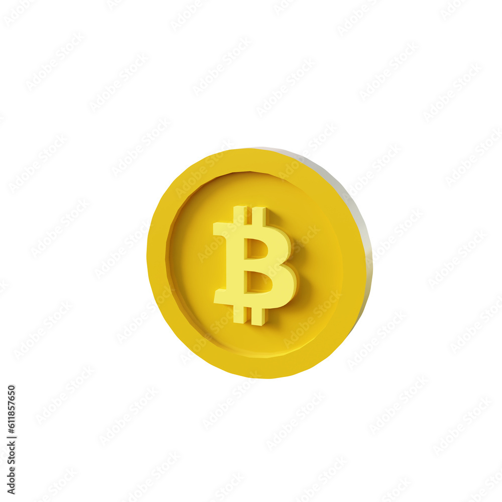 gold bitcoin isolated 3d rendering icon gold bitcoin isolated 3d rendering icon
