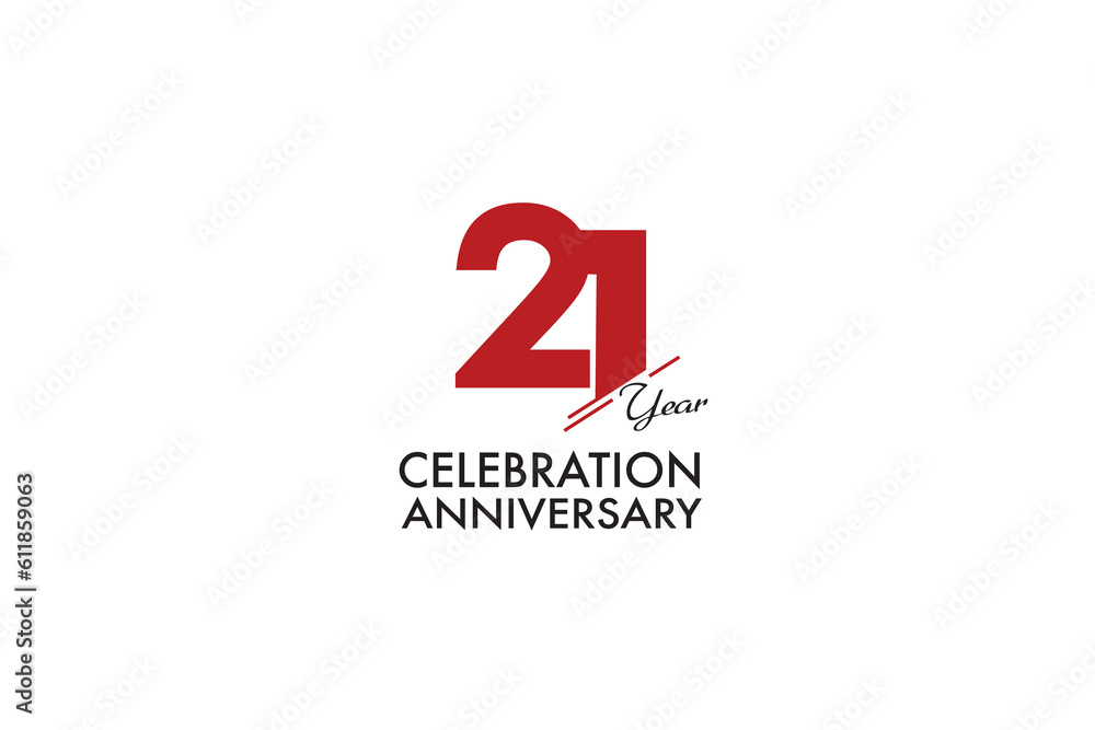 21th, 21 years, 21 year anniversary with red color isolated on white background, vector design for celebration vector 21th, 21 years, 21 year anniversary with red color isolated on white background, vector design for celebration vector