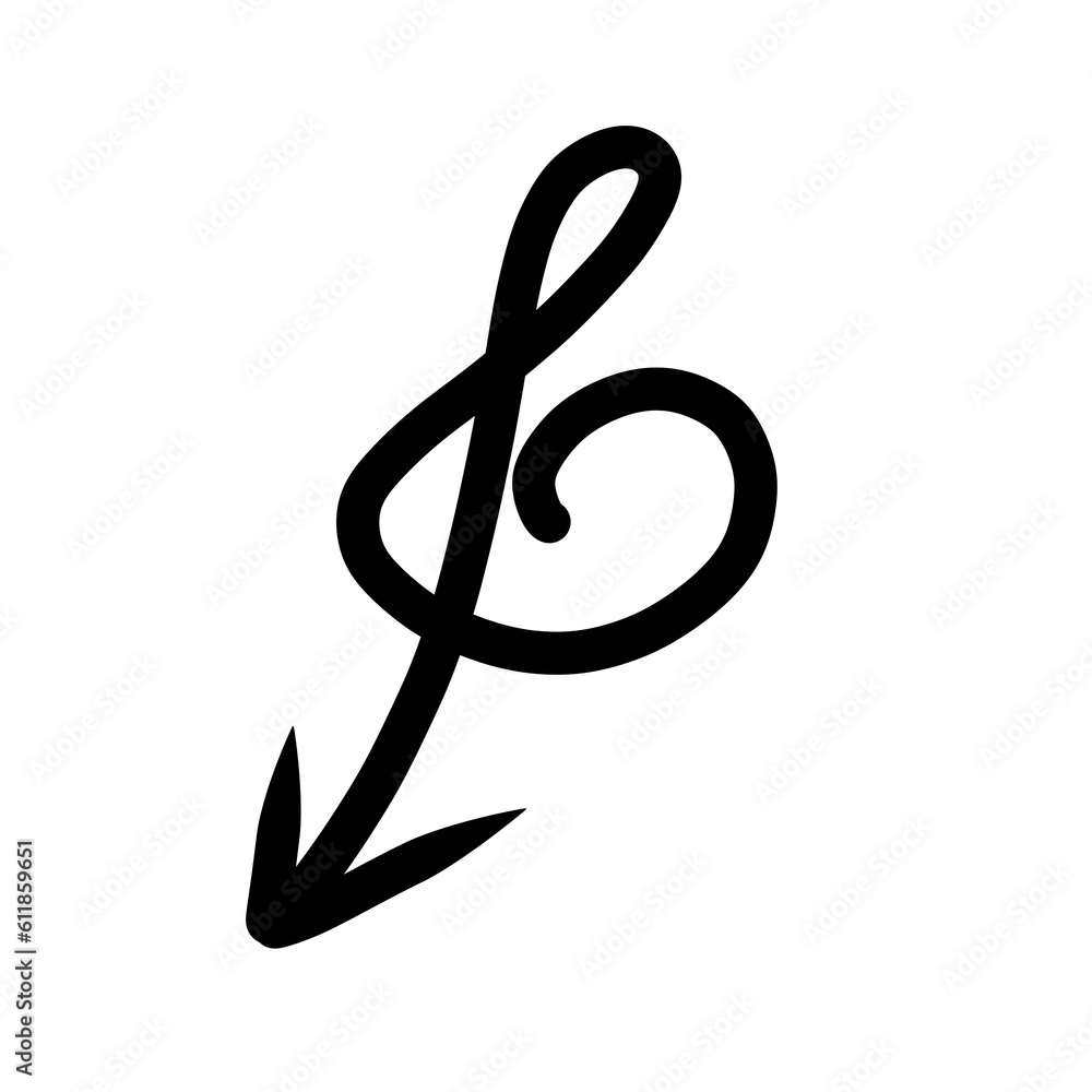 Obraz premium Arrow hand drawn doodle element