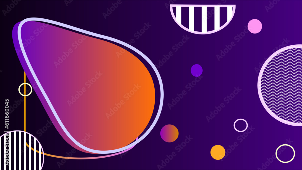 Obraz premium Orange sunset twilight web placeholder over violet gradient background