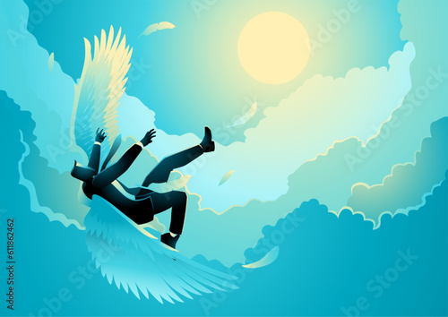 Icarus is a Greek mythology metaphor for excessive ambition or overcompensation