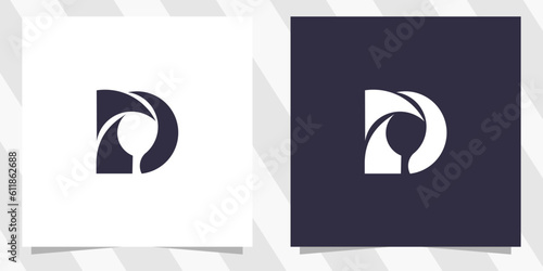 letter d logo design vector