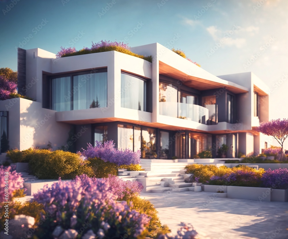 design of luxury modern house, generative AI