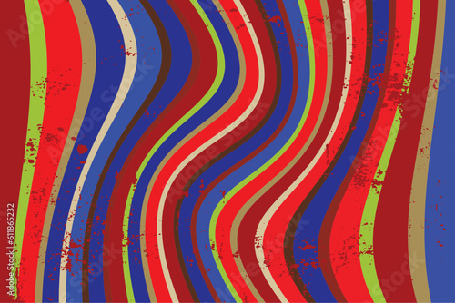 Distorted Stripes Glitch pop Art background.