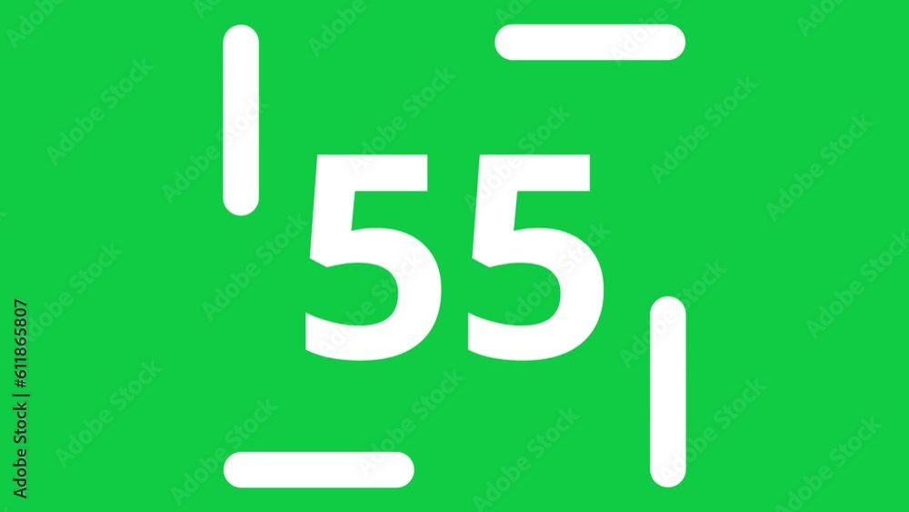 1 minute timer animation with snake game effect forming a square frame in chroma key background 1 minute timer animation with snake game effect forming a square frame in chroma key background