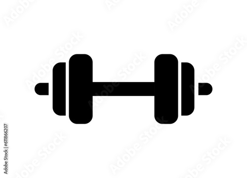 Canvastavla Vector element of Dumbbell, Glyph icon.