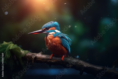 Kingfisher Bird in its Natural Habitat
