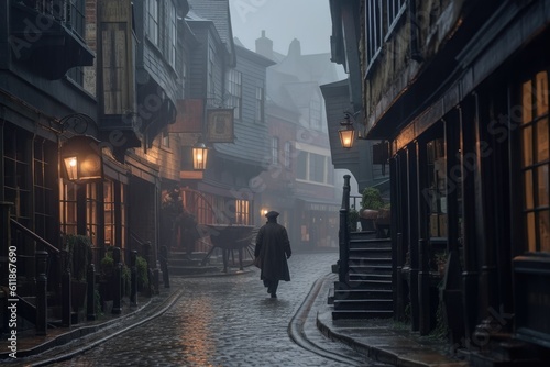 Rainy Night in Medieval London