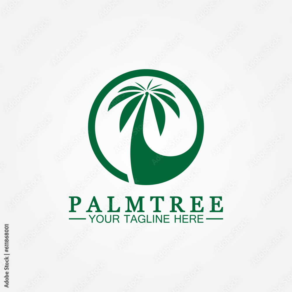 Palm tree summer logo template vector illustration Palm tree summer logo template vector illustration