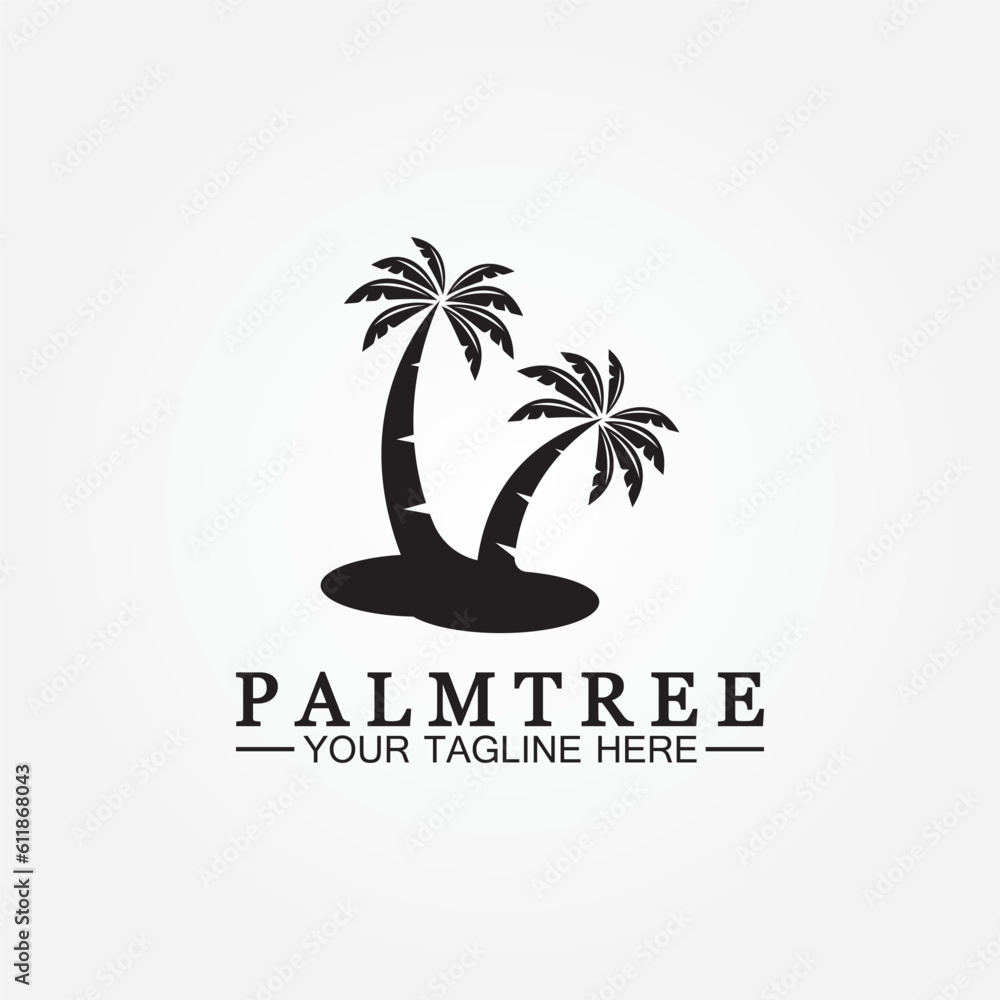 custom made wallpaper toronto digitalPalm tree summer logo template vector illustration