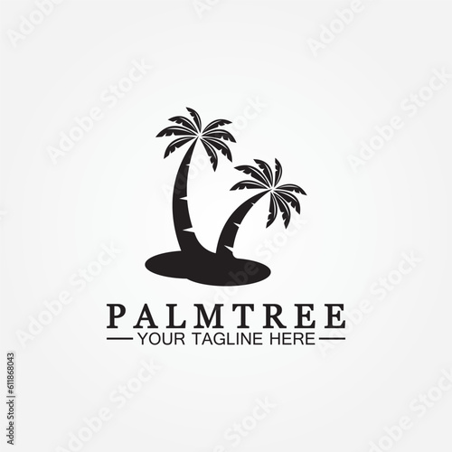 Wallpaper Mural Palm tree summer logo template vector illustration Torontodigital.ca