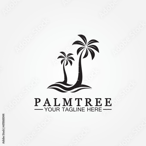 Wallpaper Mural Palm tree summer logo template vector illustration Torontodigital.ca
