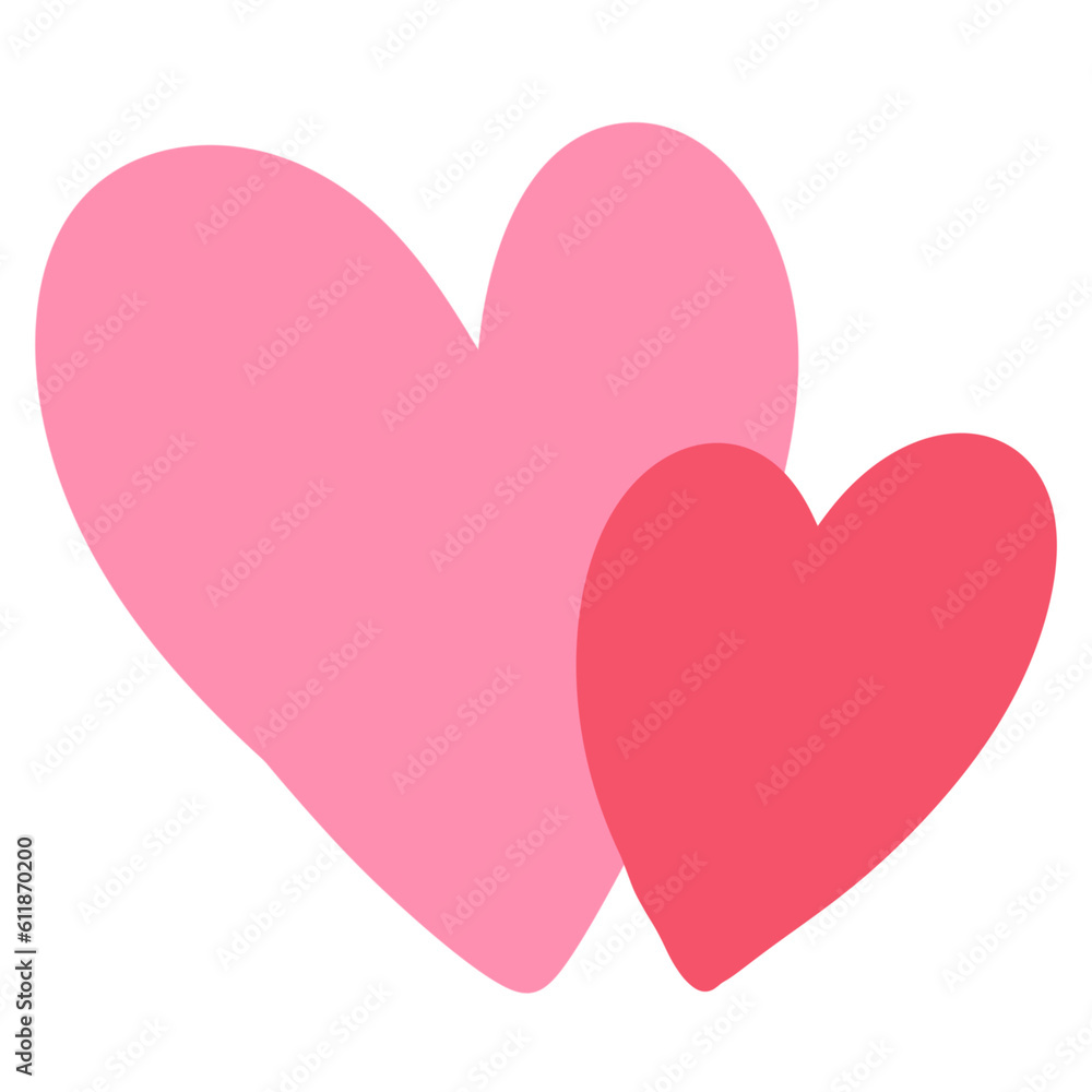 Red and pink heart 