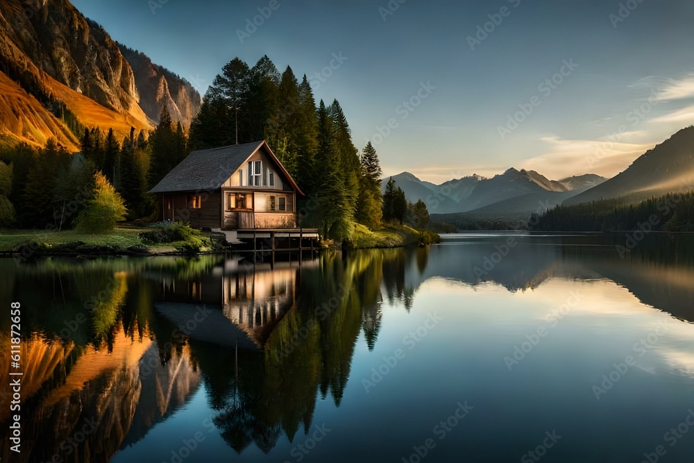 Fototapeta premium lake in the mountains