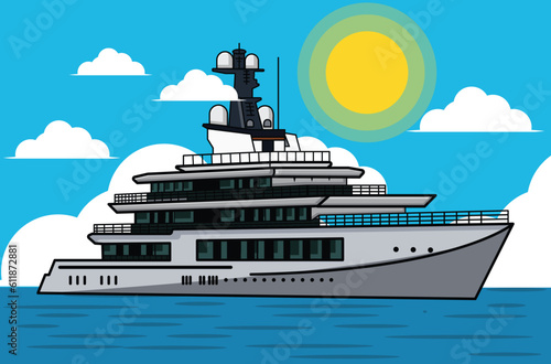 Summer ship sailing vector illustration free set of related graphics photo