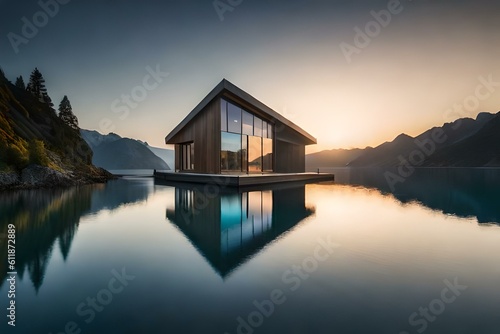 house in the lake