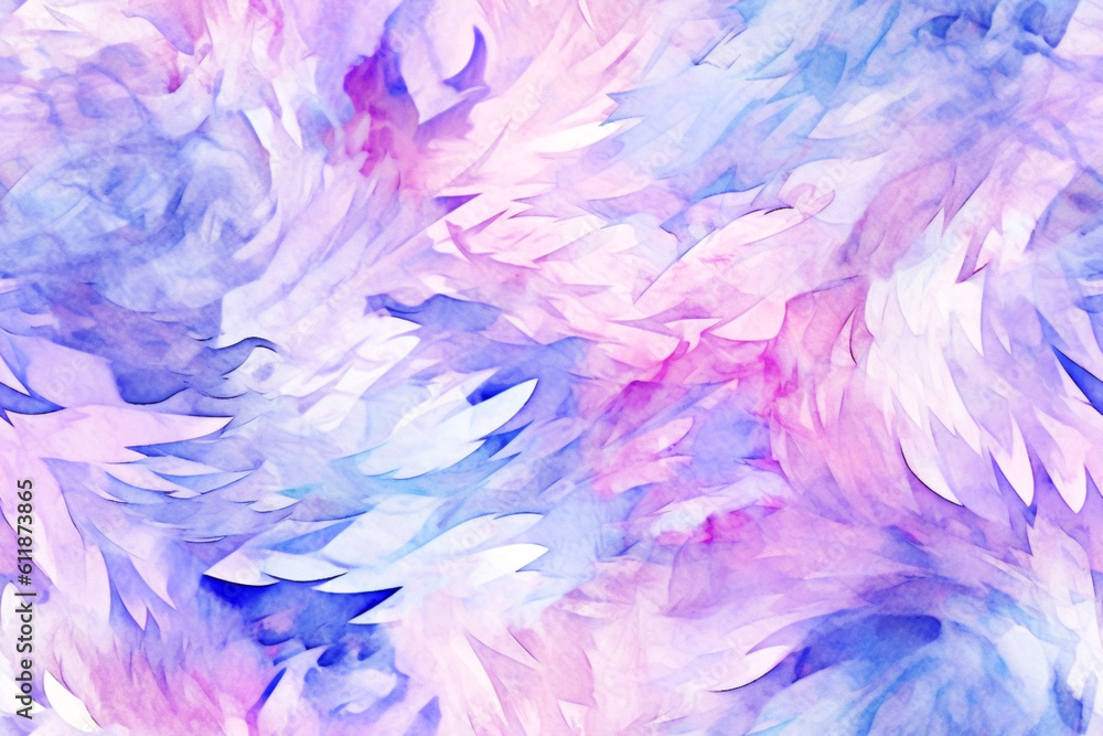 Watercolor abstract blue purple and light pink background. AI generated