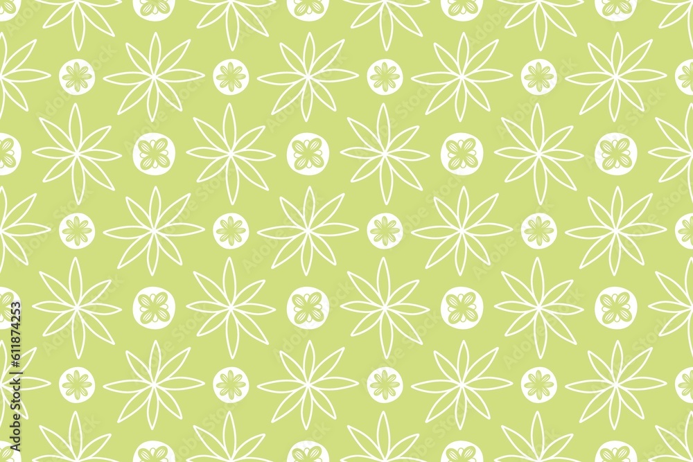 Cute Line flower background and pattern Cute Line flower background and pattern