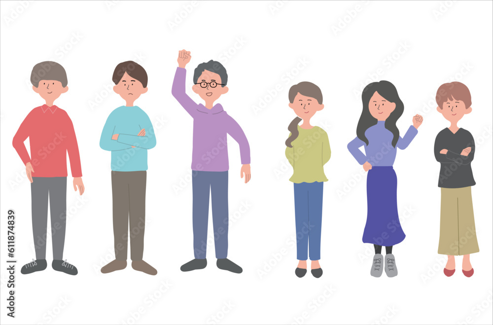 男女グループのイラスト 男女グループのイラスト
