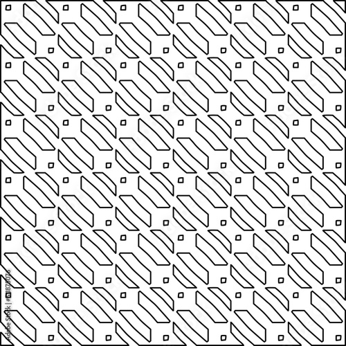 Black and white abstract vector image. Stylish texture with figures from lines for web page  textures  card  poster  fabric  textile. Monochrome graphic repeating design. Monochrome pattern.