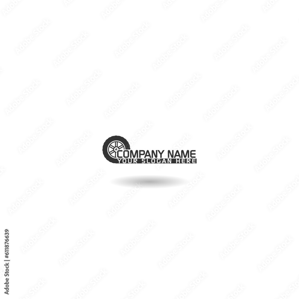 Tire logo icon template icon with shadow Tire logo icon template icon with shadow