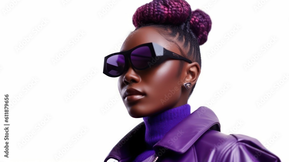 Beauty woman with VR glasses and clean Blackground. Beauty woman with VR glasses and clean Blackground.