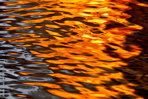 sunset reflection on water background