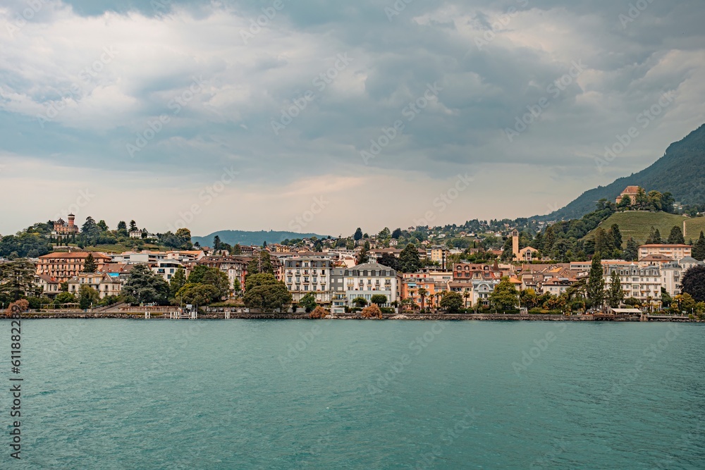 panorama of the town of lausanne