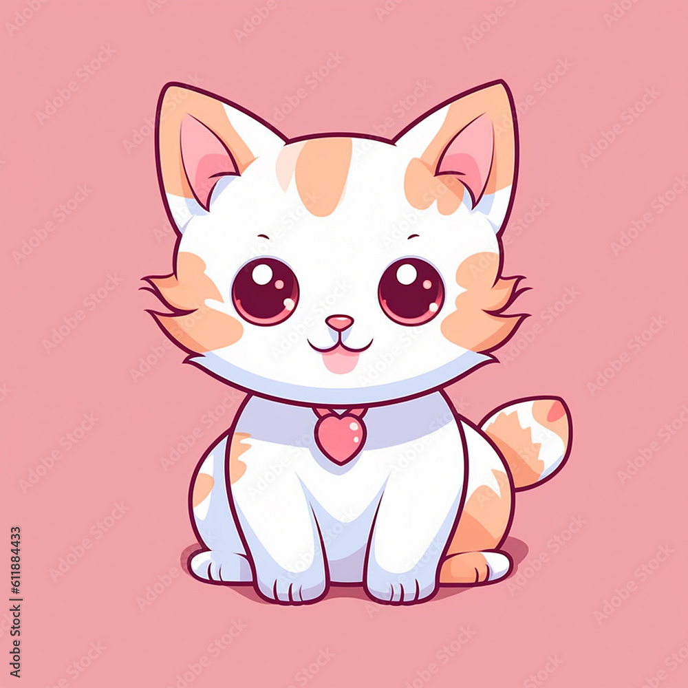 cartoon cute little cat cartoon cute little cat
