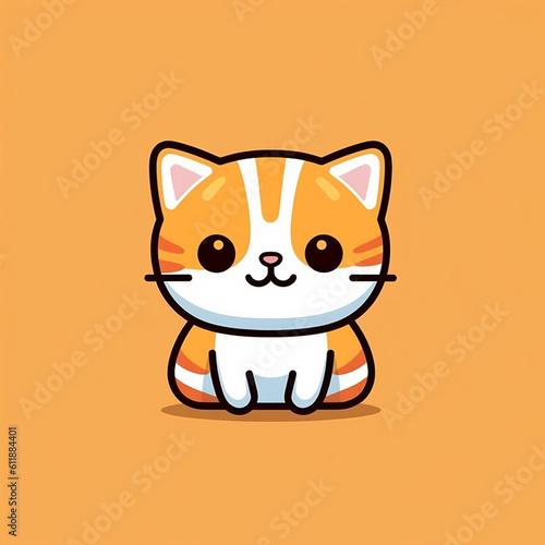 cartoon cute little cat