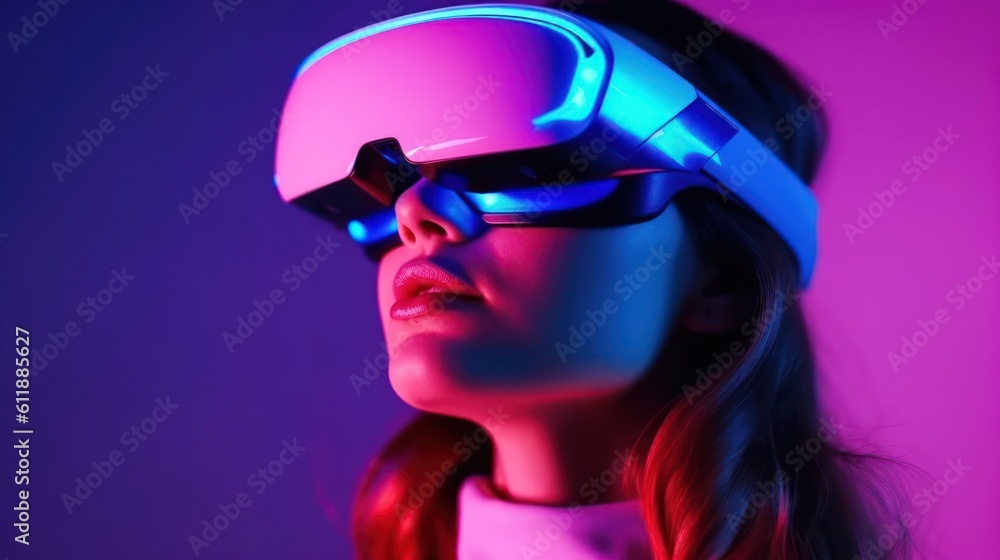 Beauty woman with VR glasses and clean Blackground. Beauty woman with VR glasses and clean Blackground.