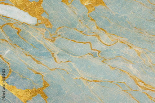 Marble vector background. Grey-blue with gold veins. Abstract stone background